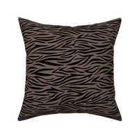 Wild zebra stripes horizontal animal print african safari abstract boho design moody chocolate brown black