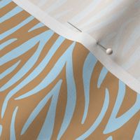 Wild zebra stripes horizontal animal print african safari abstract boho design moody caramel baby blue