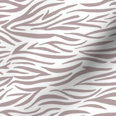 Wild zebra stripes horizontal animal print african safari abstract boho design beige gray on white