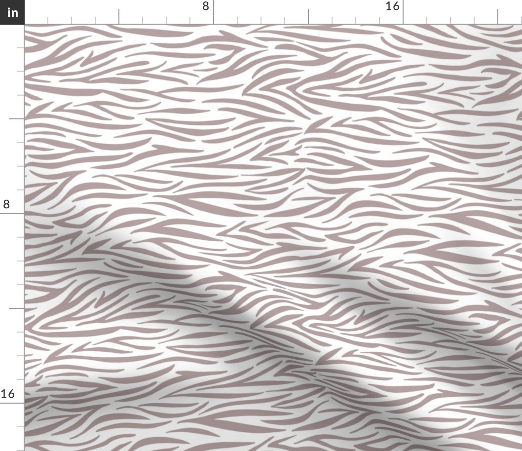 Wild zebra stripes horizontal animal print african safari abstract boho design beige gray on white