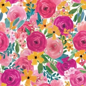 Full Bloom Floral Pattern 8x8