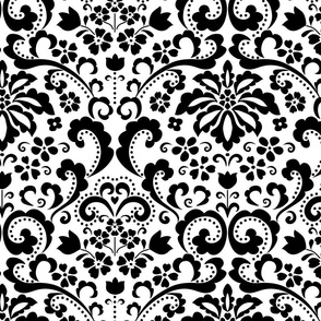 159 Damask B  and W