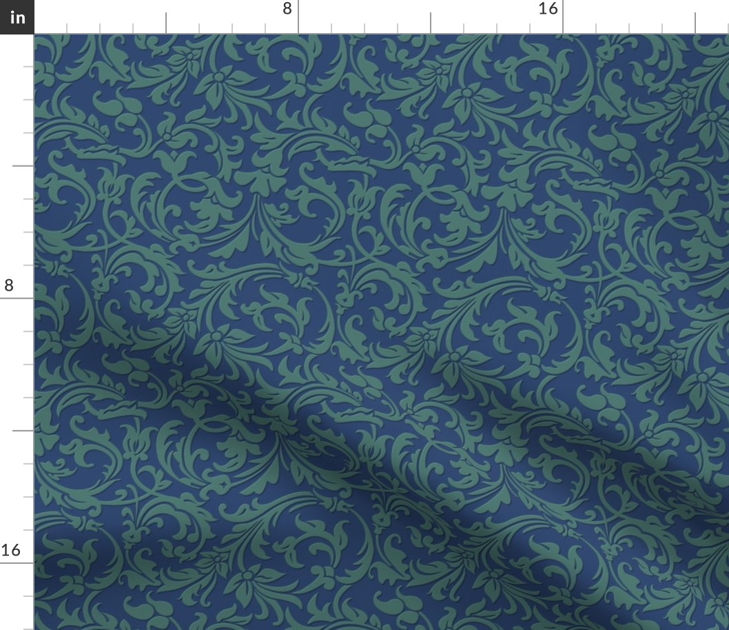 Brocade Blue Green