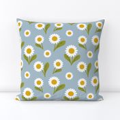 Daisies on Powder Blue