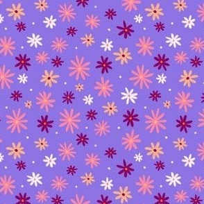 Sweet Little Daisies in Purple