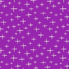 Doodle Crosses in Purple Magenta