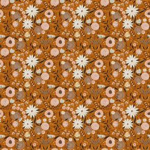 Night & Day Garden for Bee & Moth in Pumpkin Spice - small repeat