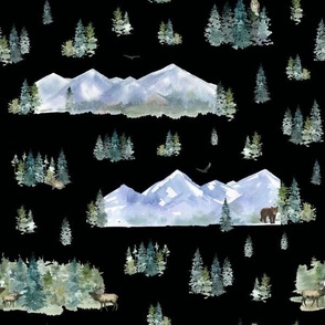 mountain forest black