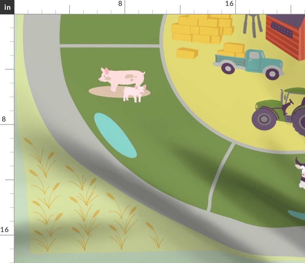 1 Yard Friendly Farm Play Mat 