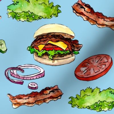 Bacon Burger, Blue