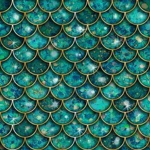 Teal Fish Scales 