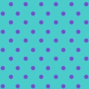 polka dot - Teal und Purple