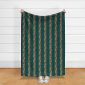 BIRD STRIPE - TROPICAL BIRDS COLLECTION (TEAL)