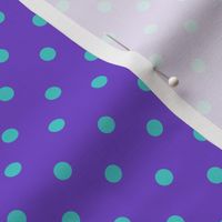 polka dot - Purple und Teal