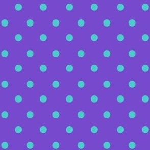 polka dot - Purple und Teal
