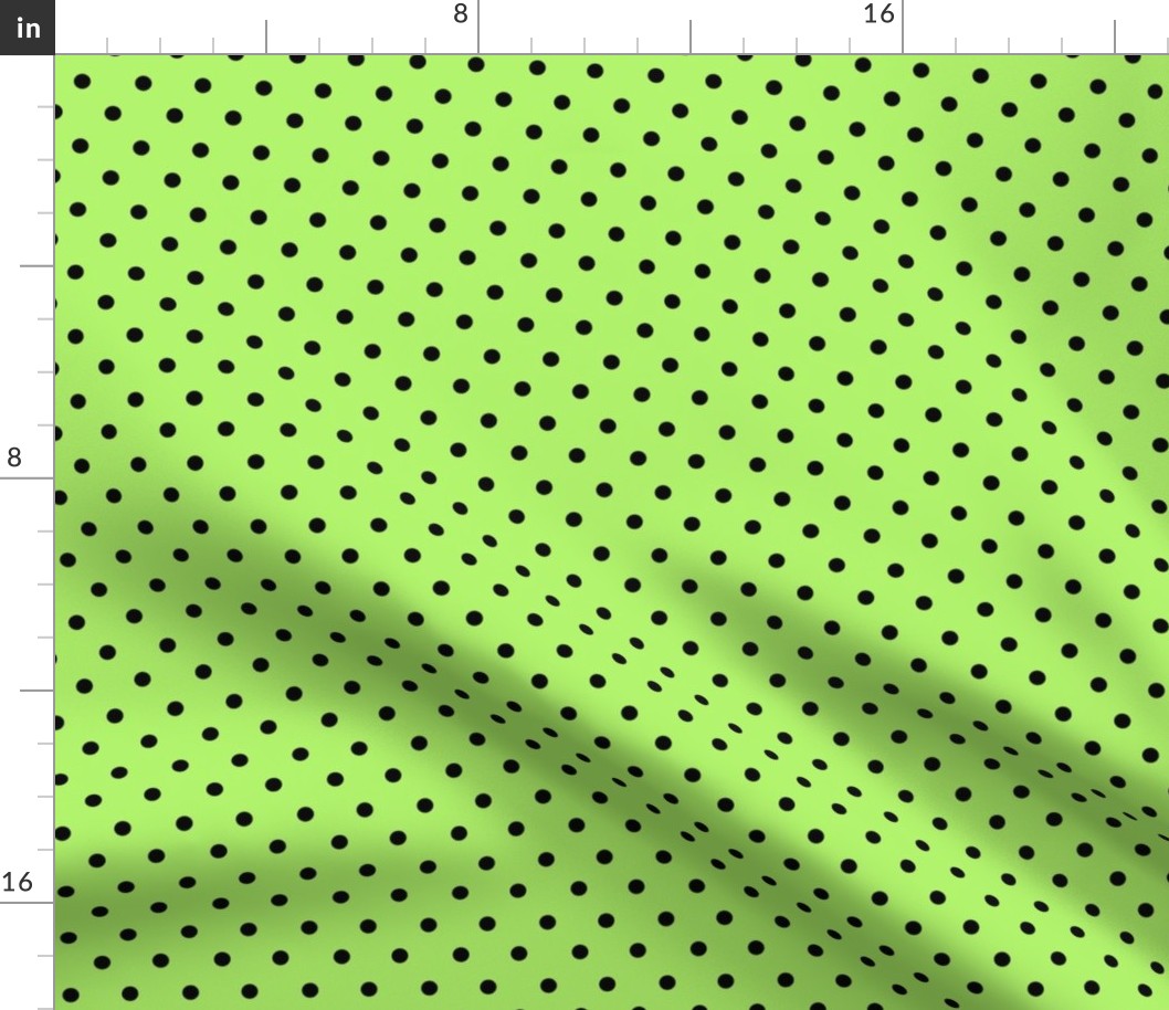 Polka dot - Lime und Black