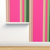 broad pink and green stripes