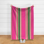 broad pink and green stripes