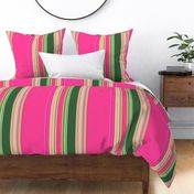 broad pink and green stripes