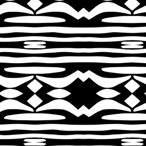 Tribal Lines - Black and White