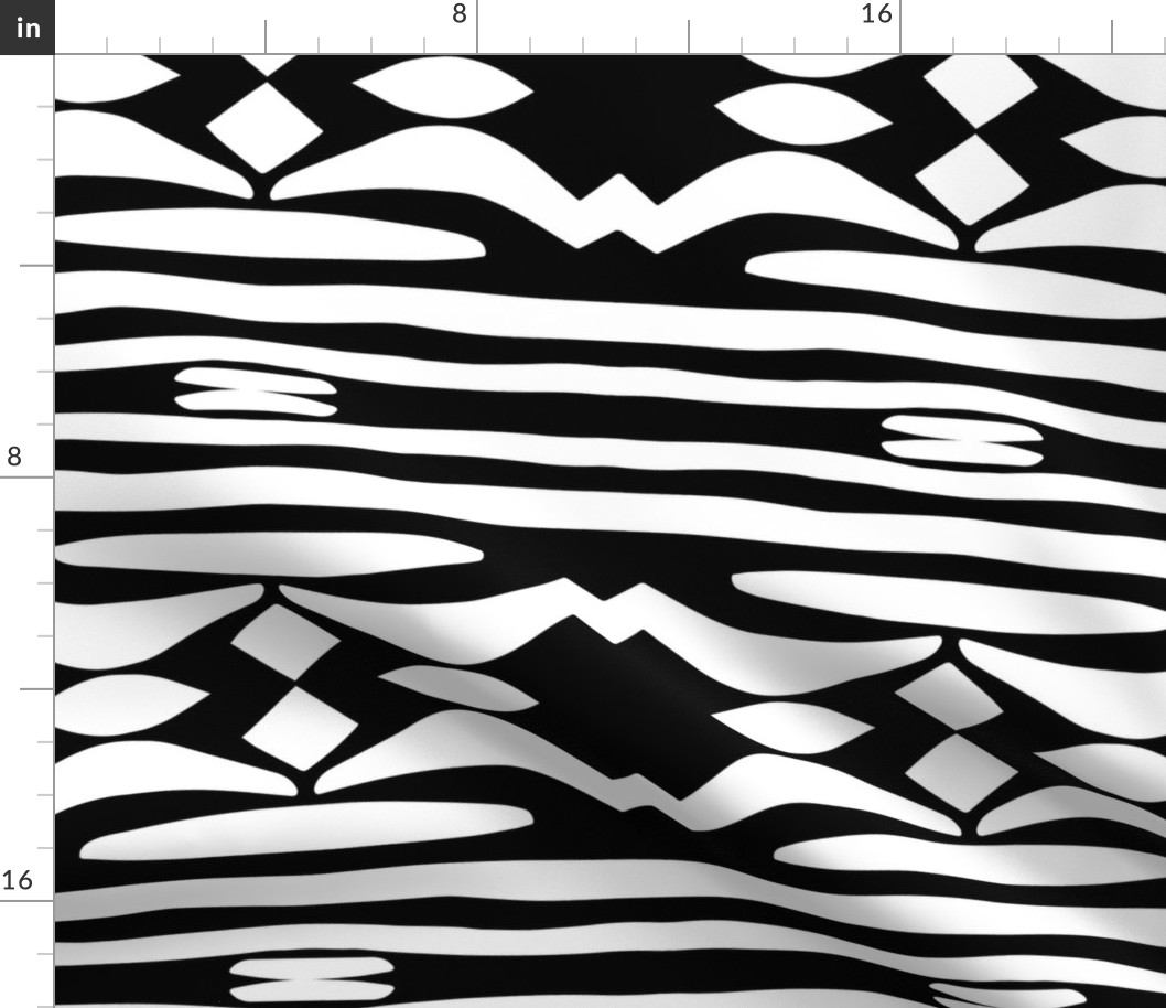 Tribal Lines - Black and White