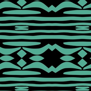 Tribal Lines Horizontal - Green