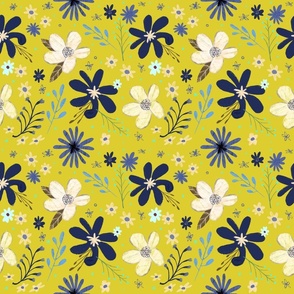 new floral on citron