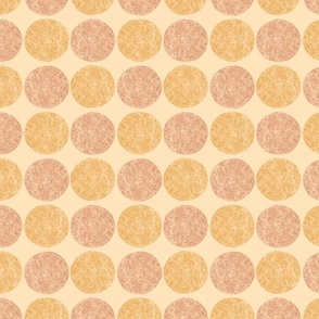 Textured retro circles Turmeric, Terracotta