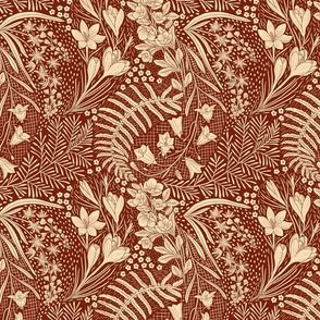 Forest Flowers reimagined paisley pattern chilli powder and vanilla