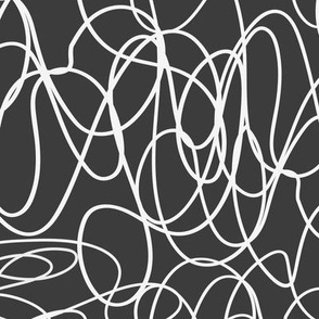 Doodle Lines on dark gray background