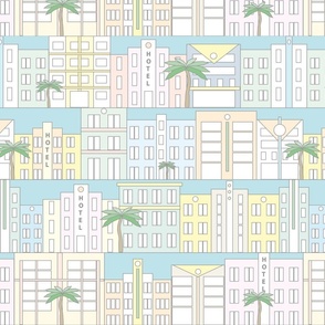 Miami Beach in pastel colors