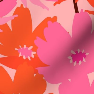Summer Floral - Pink and Orange
