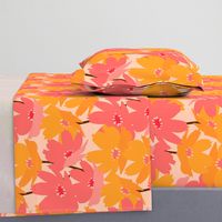 Summer Floral - Coral and Orange