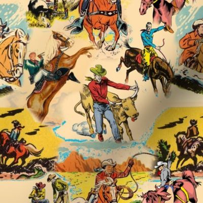 Ride em Cowboy vintage Horse Rodeo western Ranch 