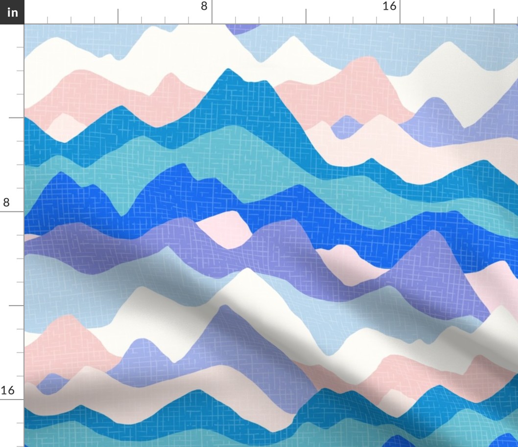 Mountain Range XL wallpaper scale blue by Pippa Shaw