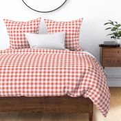 Hand-Drawn Gingham -Warm Red