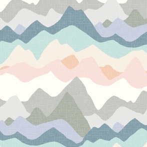 Mountain Range XL wallpaper scale grey by Pippa Shaw