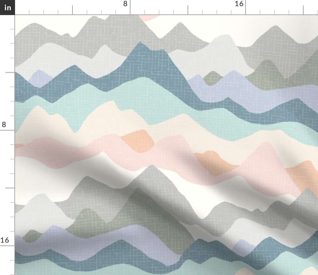Mountain Range XL wallpaper scale grey by Pippa Shaw