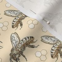 sepia honeybee 3x3