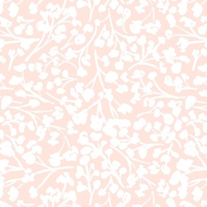 White flowers on peach background 8x8 incges