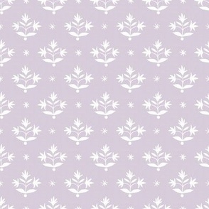 Thistle Stars Lilac and white