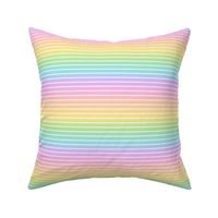 Horizontal Pastel Rainbow Gradient with Thin White Stripes