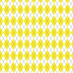 Yellow Argyle - Medium (Rainbow Collection)