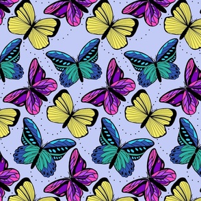80s Retro Butterflies