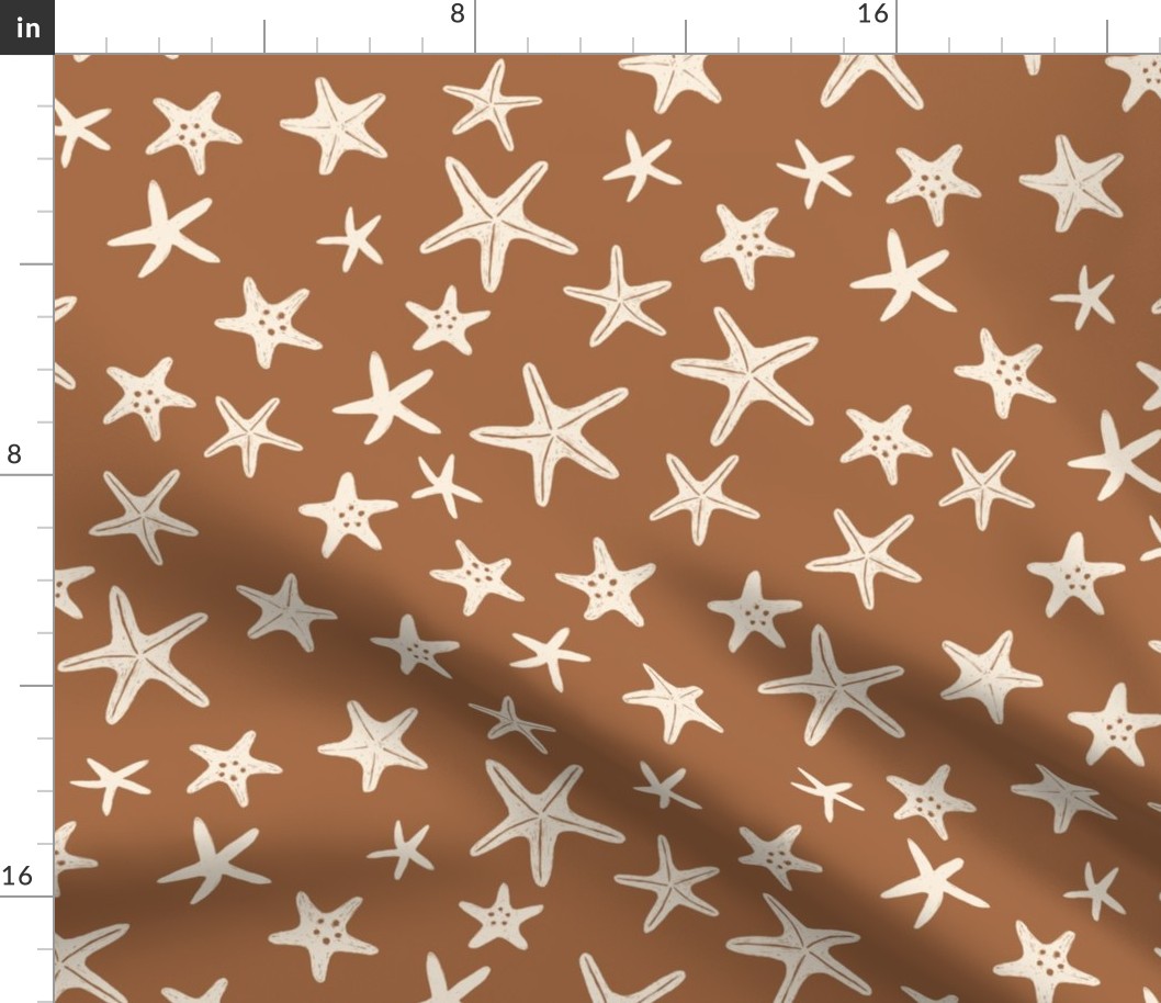 starfish stars beach - Seaside medium tan