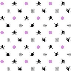 Polka dots webs, und spiders - lilac/ ban/ doubha
