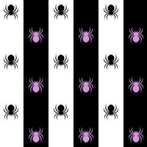Stripes und Spiders - black/ white/ lilac
