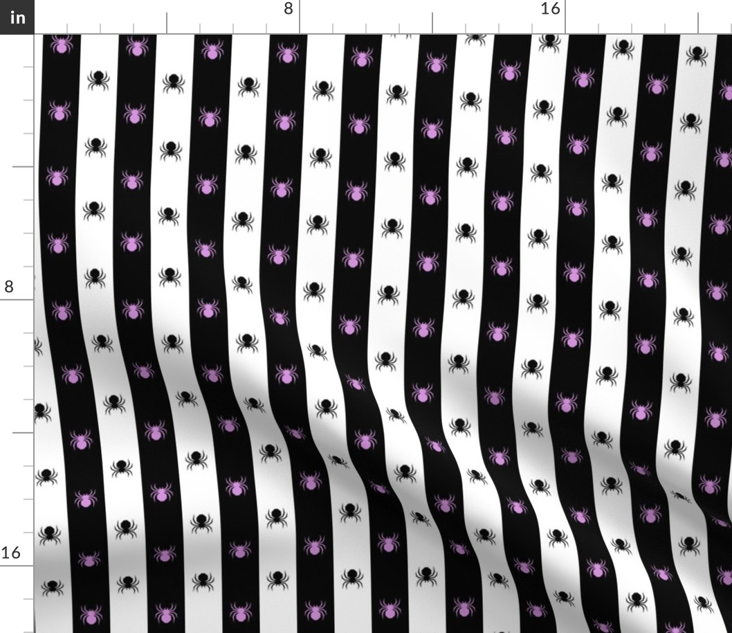 Stripes und Spiders - black/ white/ lilac