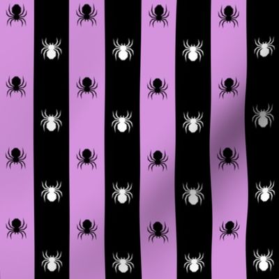 Strips  & spiders - black/ lilac/ white
