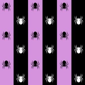 Strips  & spiders - black/ lilac/ white
